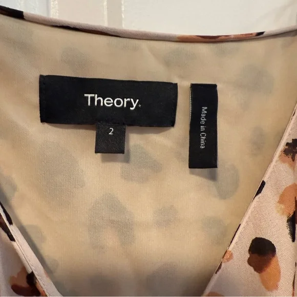 Theory flora leopard print silk midi cami dress - Picture 4 of 14